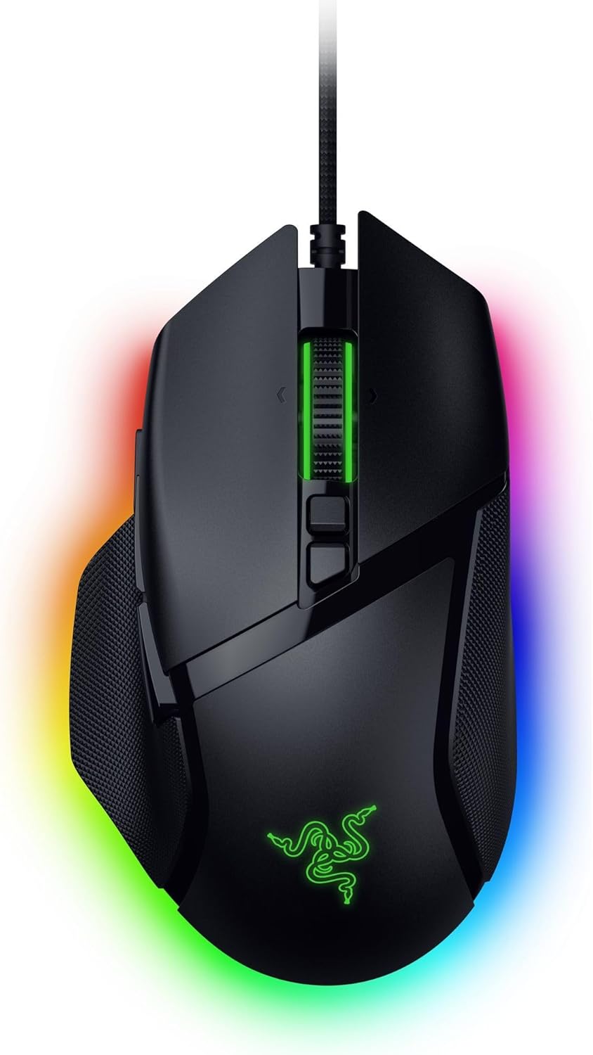 Razer Basilisk V3 35K Gaming Mouse, Wired 2nd Generation Focus Pro 35K Optical Sensor, 35,000 DPI, 3rd Generation Optical Mouse Switch, 4-Way HyperScroll Tilt Wheel with 3 Unique Modes, 11 Buttons, 13