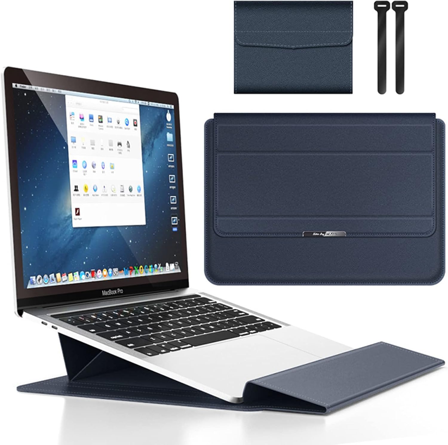 360° Protective PC Case 13-13.3 Inch Laptop Case Thin PC Stand Function Laptop Cover Folio Stand Foldable with Mini Pouch Shockproof Laptop Storage Bag for School Work Work School School Work School